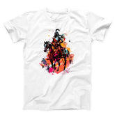 Colorful Ancient Warrior On Horseback Unisex T-Shirt